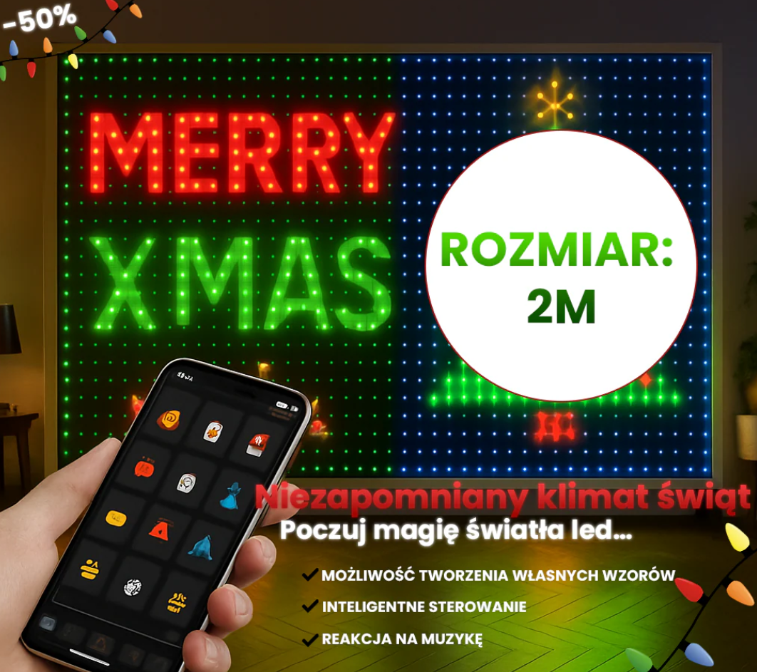 Dynamiczne świąteczne lampki sterowane aplikacją
